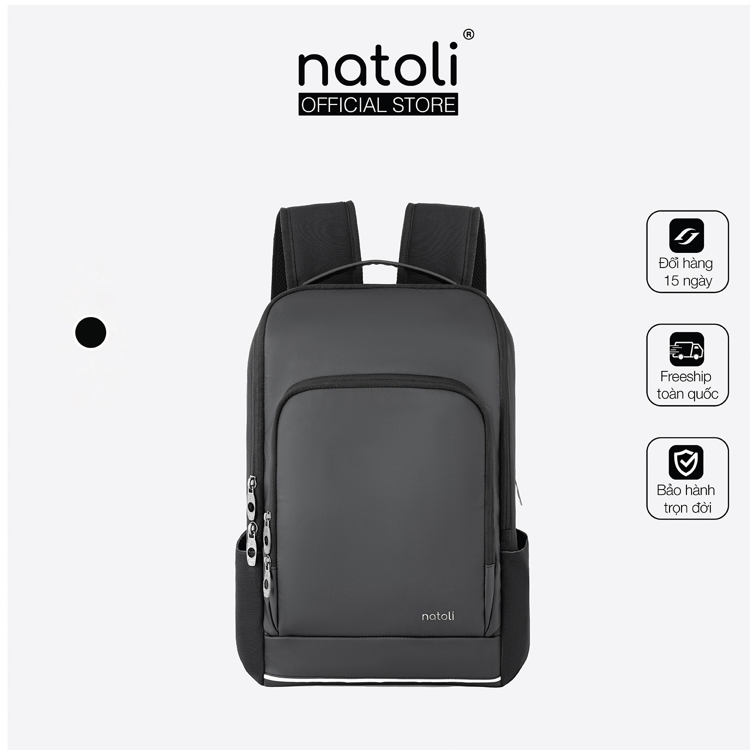  Balo laptop Thương hiệu Natoli cặp laptop chất liệu Simili Canvas chống nước cao cấp BST Vitality Backpack B12 