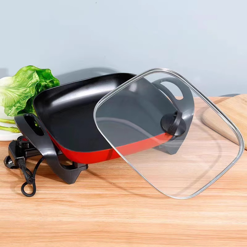 Nồi lẩu điện vuông lớn thái lan _ tích hợp 2 chức năng lẩu – nướng tiện lợi nồi lẩu dày dặn, giữ nhiệt tốt, thức ăn chín nhanh