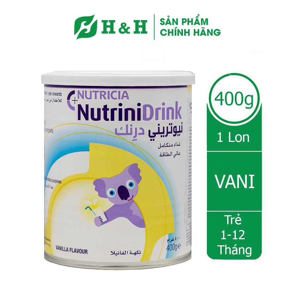 Sữa bột NutriniDrink Vanilla cho trẻ suy dinh dưỡng bắt kịp đà tăng trưởng