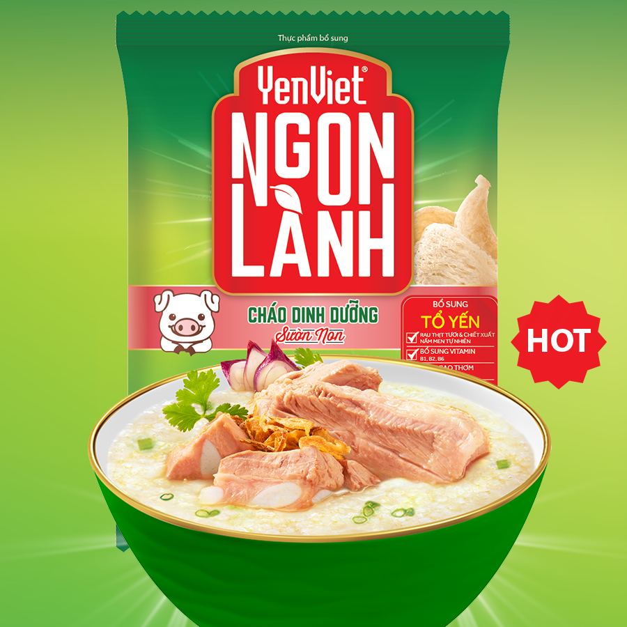 Cháo dd sườn non ngon lành yenviet