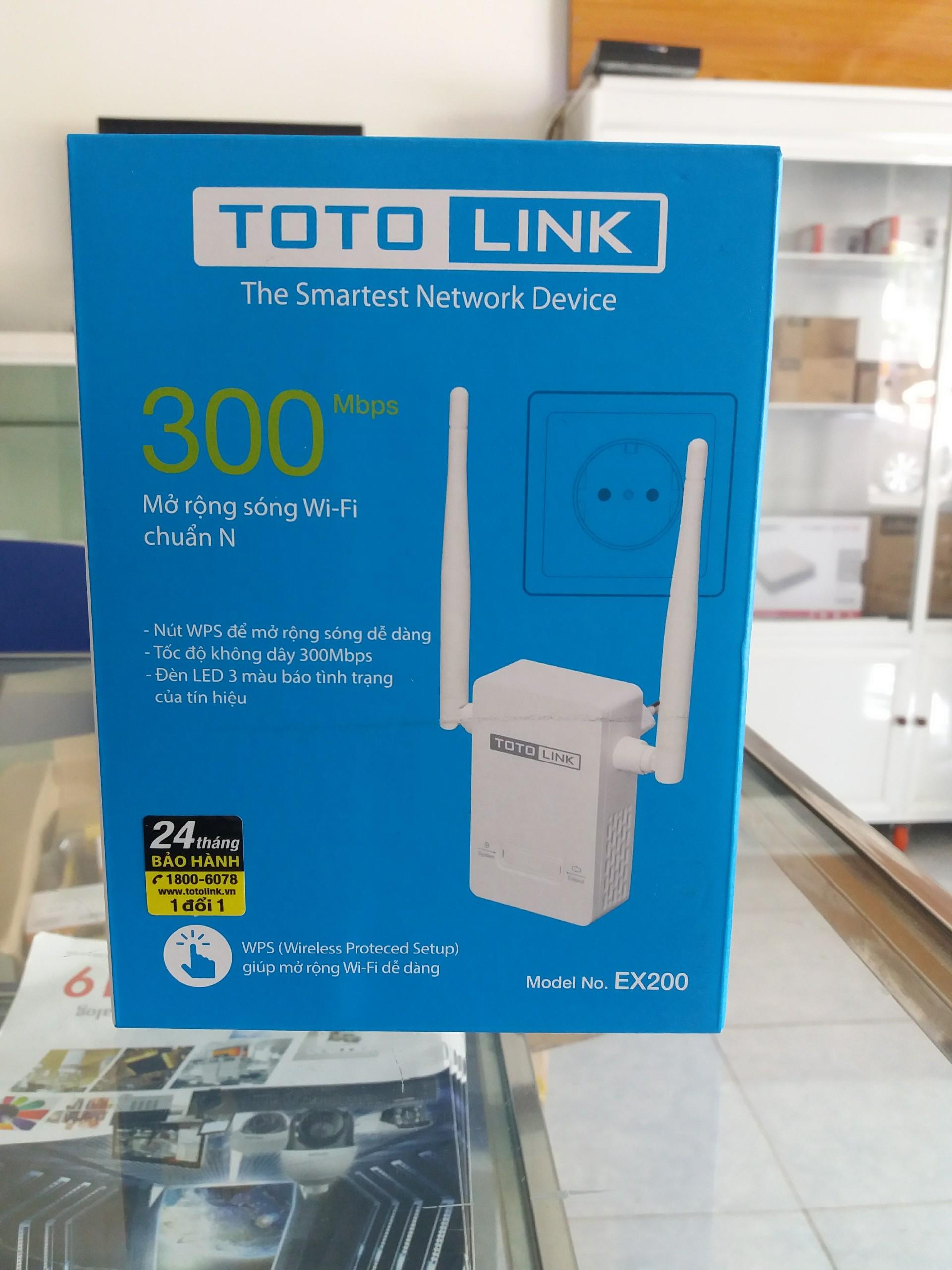 Thiết bị mở rộng sóng wifi TOTOLINK EX200 tặng đèn Led USB