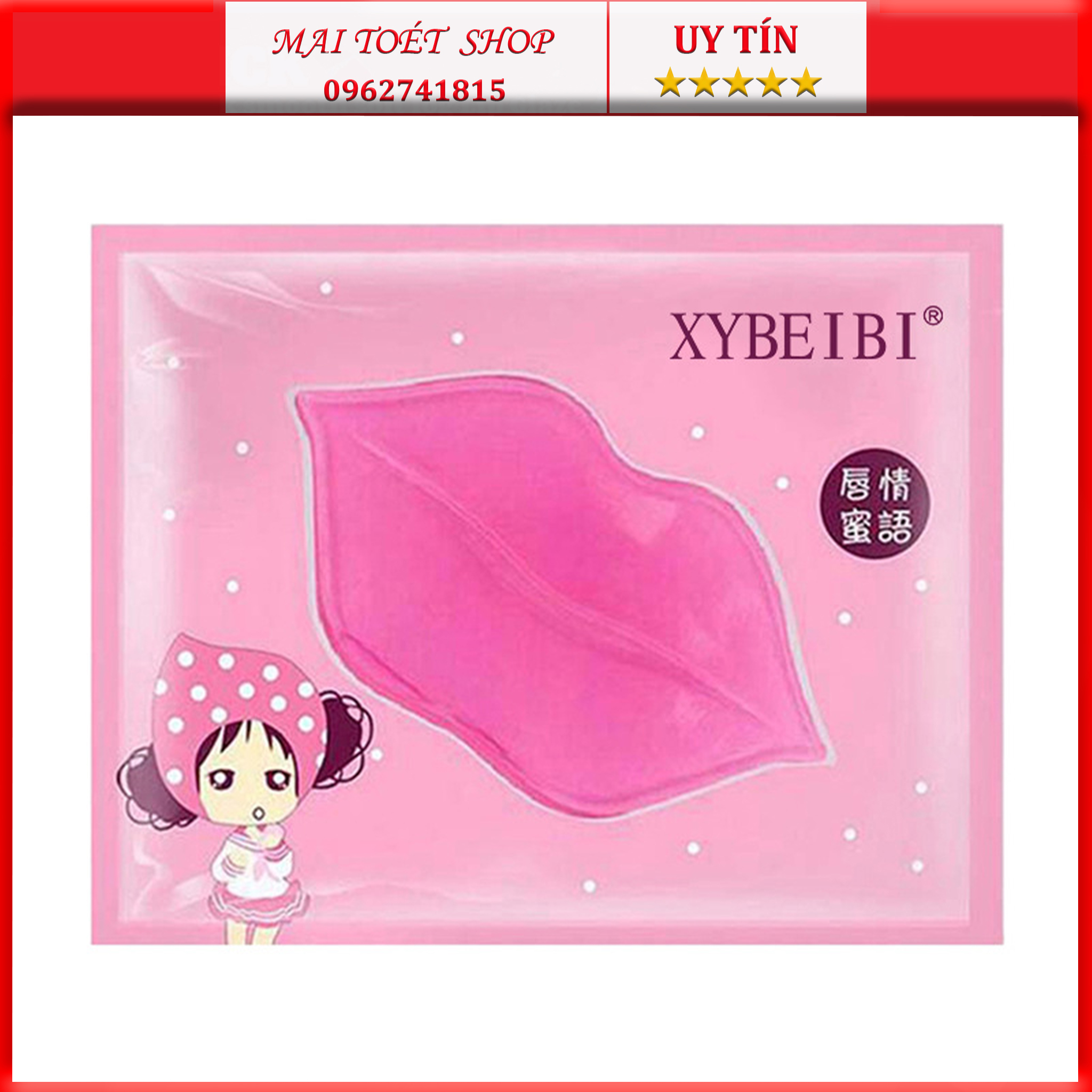 Mặt Nạ Môi Collagen Cherry Images Giúp Môi Mềm Mại Hồng Hào Cằn Bóng Dưỡng Cấp Ẩm Cho Môi