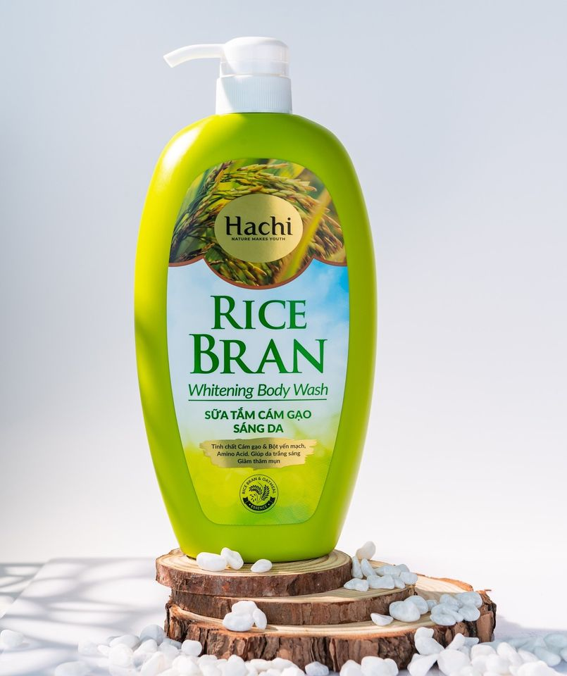 Sữa tắm cám gạo Hachi - Rice Bran Whitening sáng da