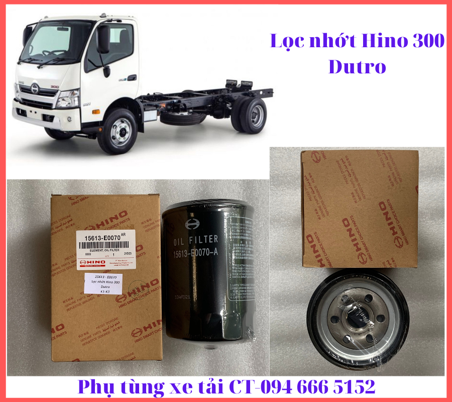 Lọc nhớt hino 300 và 500