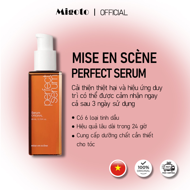 Tinh Chất Dưỡng Tóc En Scene Perfect Serum 80ml | Phục Hồi Hư Tổn, Giảm Chẻ Ngọn, Dưỡng Mềm Mượt