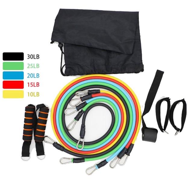 Bộ 5 dây ngũ sắc tập full body - dụng cụ tập gym