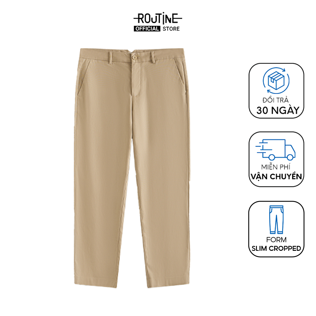 Quần Kaki Nam Dài Form Slim Cropped - Routine 10F24PCA034
