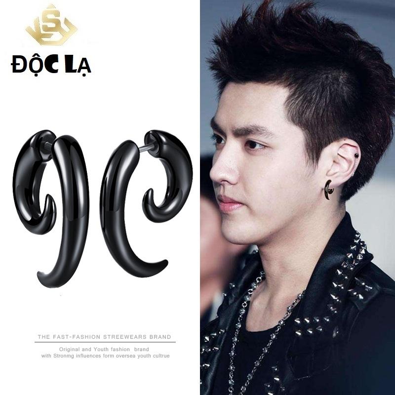 Khuyên Tai Nam Sừng Trâu  BULK HORNS  Phong Cách Hàn KTBULKHORNS02