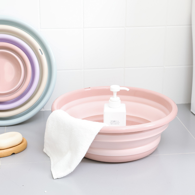 Thau Nhựa Gấp Gọn/ Chậu Nhựa Gấp Gọn Loại Nhỏ 9x25cm