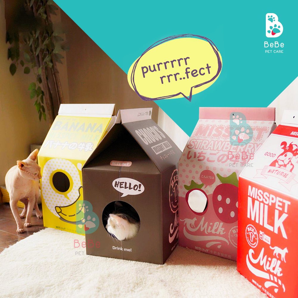 Hộp box kèm cào móng cho mèo - đồ chơi cào móng - bàn cào móng cho mèo