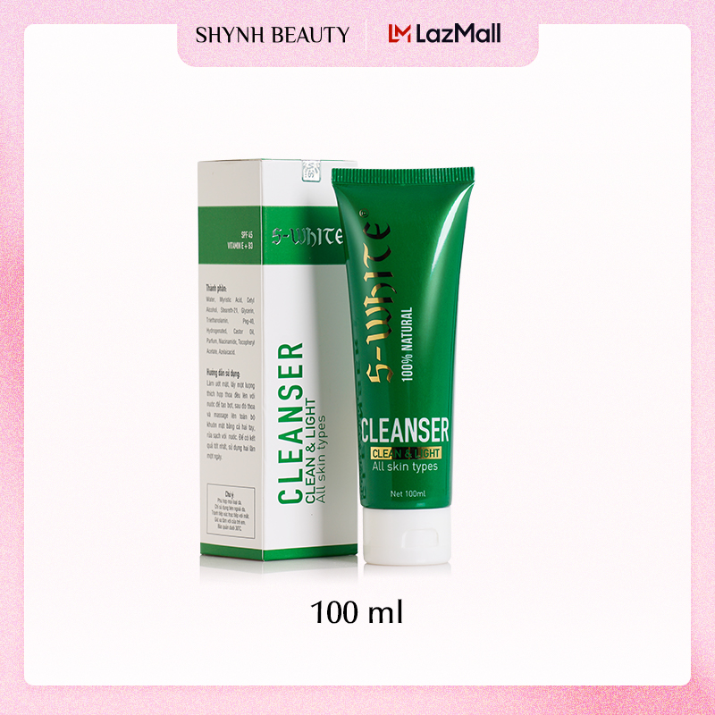 Sữa rửa mặt nha đam làm sạch da S-White 100ml