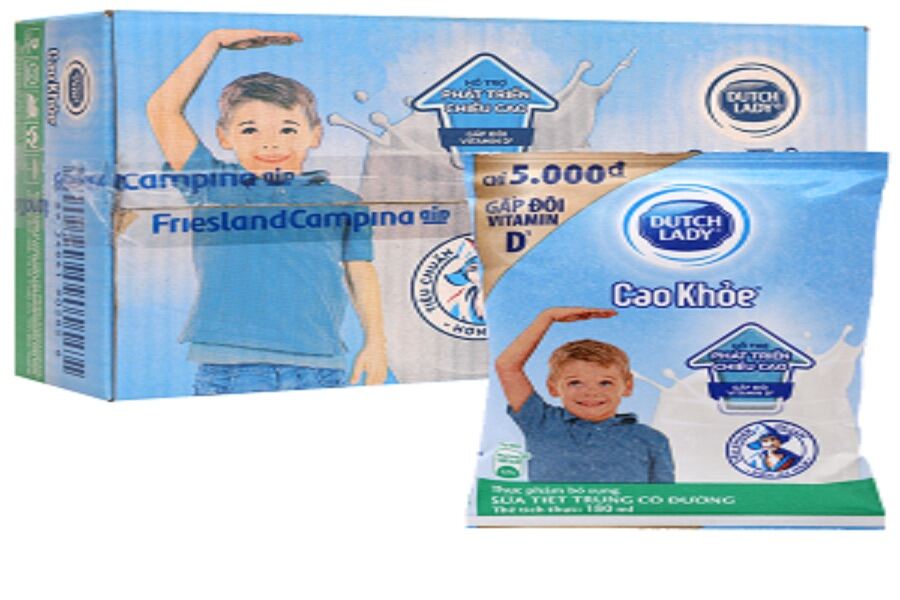 Thùng 24 bịch sữa dutch lady cao khoẻ 180ml