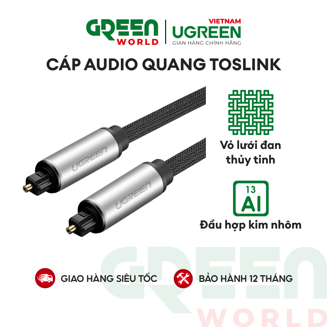 Dây audio quang đầu nhôm ugreen av108