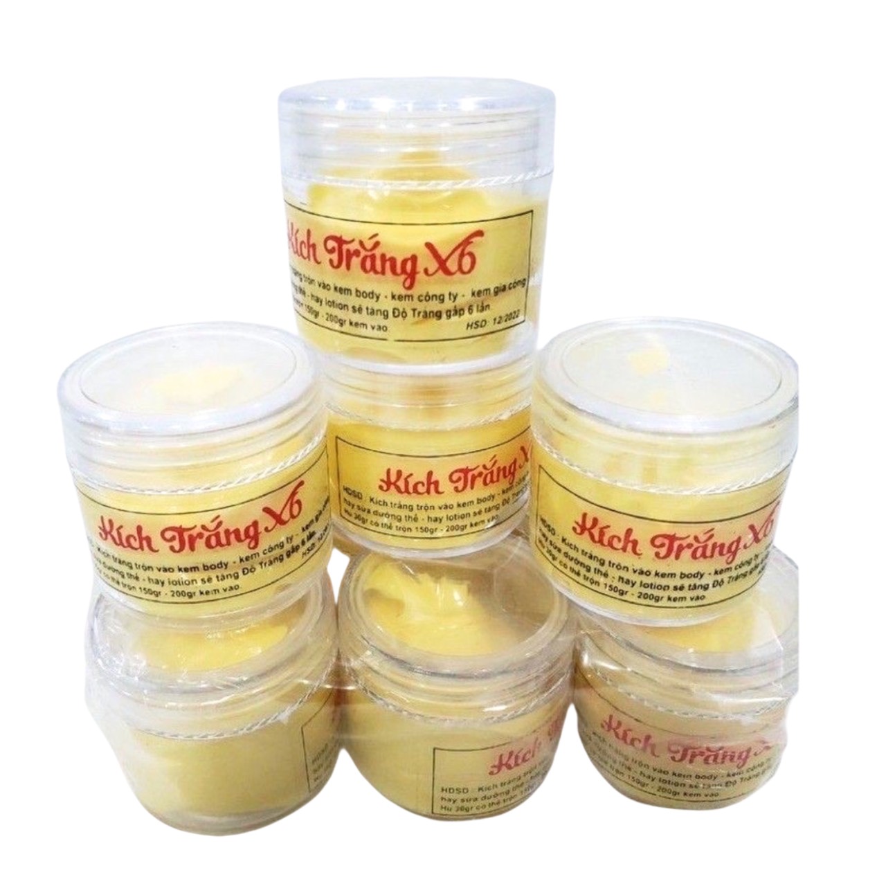 Kem Kích trắng body x6 siêu trắng mạnh dùng pha kem body hủ 10g siêu trắng