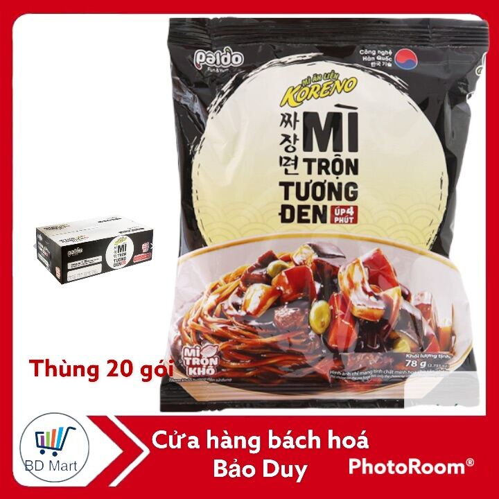 Mì trộn tương đen koreno gói 78g thùng 10/20 gói -41616