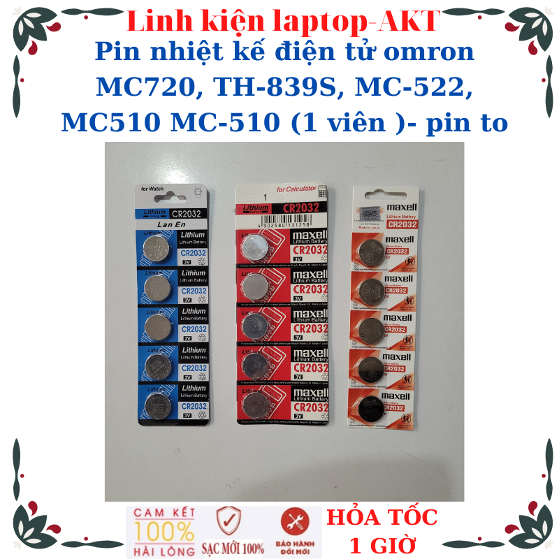 Pin dùng cho nhiệt kế điện tử omron MC720, TH-839S, MC-522, MC510 MC-510 Chìa khóa thông minh xe máy smartkey Honda SH Vision Lead AB PCX Vario