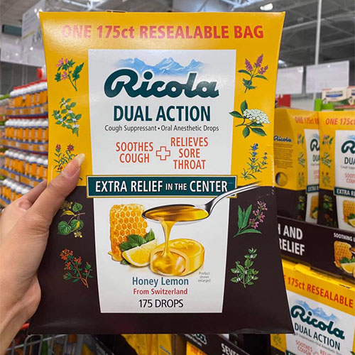 Kẹo ngậm ho Ricola Dual Action 175 viên