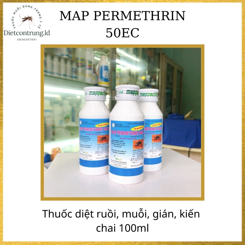 Thuốc diệt muỗi map permethrin 50ec - 100ml