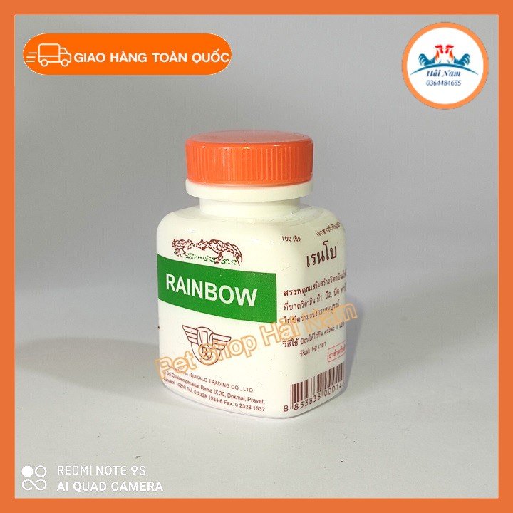 Tăng cơ bắp Rainbow nuôi tăng cơ bắp gà tơ,cung cấp đầy đủ vitamin giúp gà tơ nhanh vô cốt-thuốc gà đá hiệu quả cao.