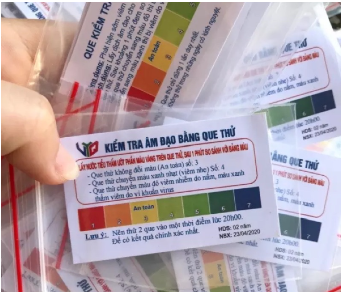 QUE THỬ VIÊM ÂM ĐẠO (1 set 5 que) Rất Cần Cho Chị Em Thường Xuyên Kiểm Tra Đảm Bảo An Toàn