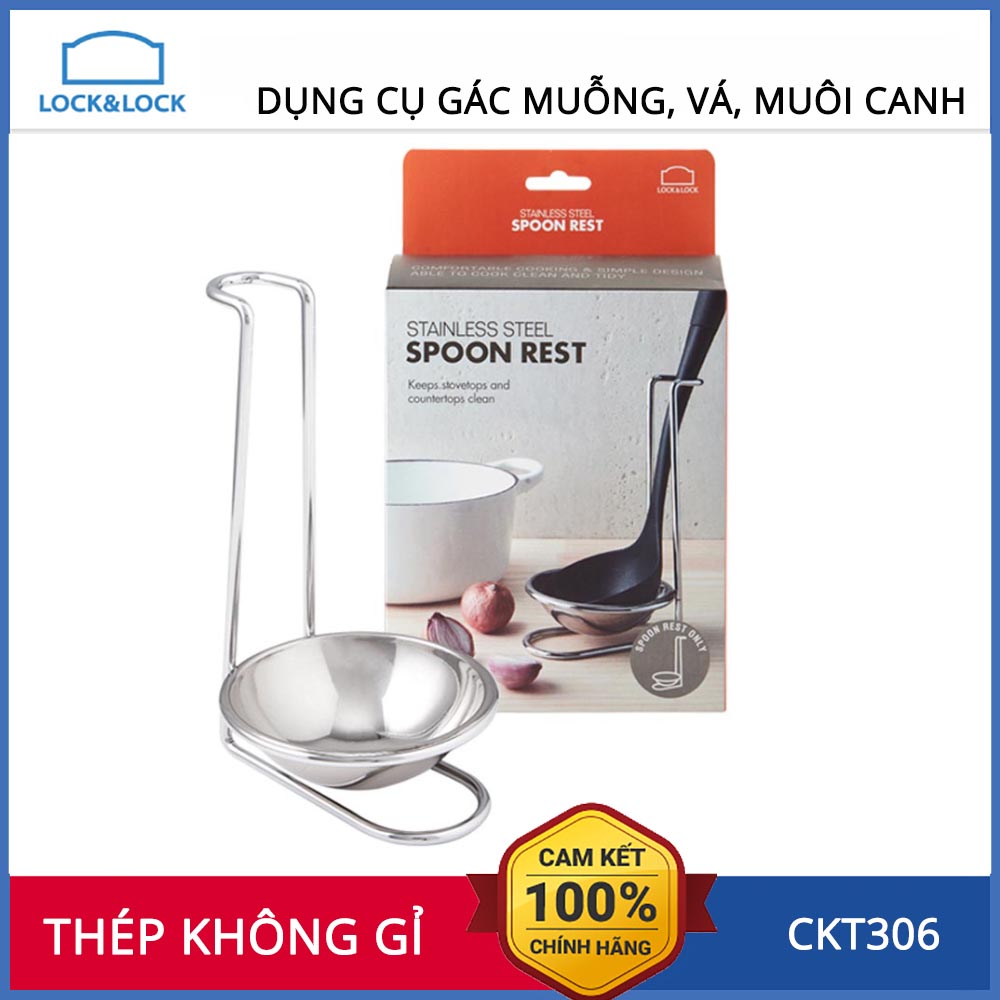 Dụng cụ gác muỗng, vá, muôi canh Inox cao cấp Lock&Lock CKT306