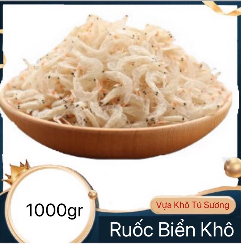 Ruốc biển khô - to- sạch không sạn cát - vựa khô tú sương 1kg/ 500gram/ 300gram/ 100gram - tép biển khô