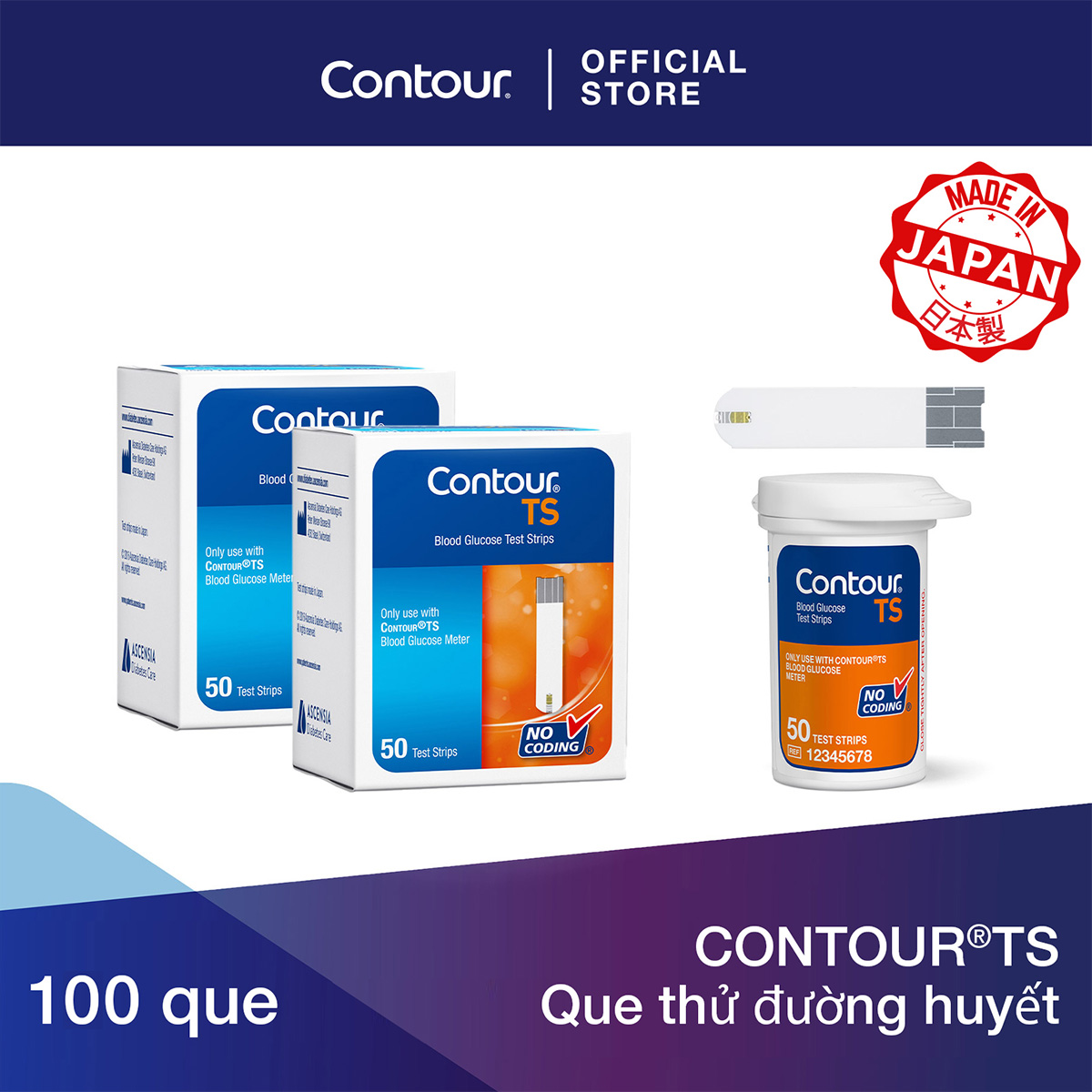 Contour®ts que thử đường huyết - 2 x 50