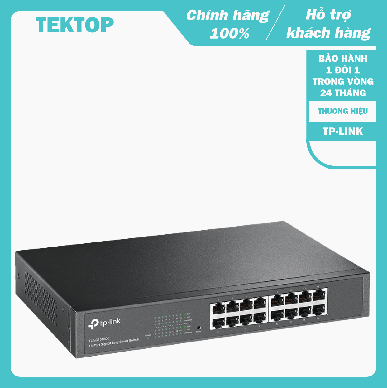 Bộ chia tín hiệu 16 cổng thông minh tp-link tl-sg1016de dành cho doanh nghiệp
