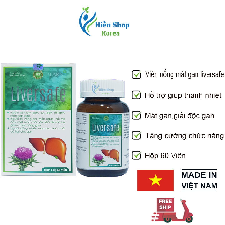 Giải độc gan Liversafe, thải độc gan, mát gan, bổ gan, bảo vệ gan, tăng cường chức năng gan