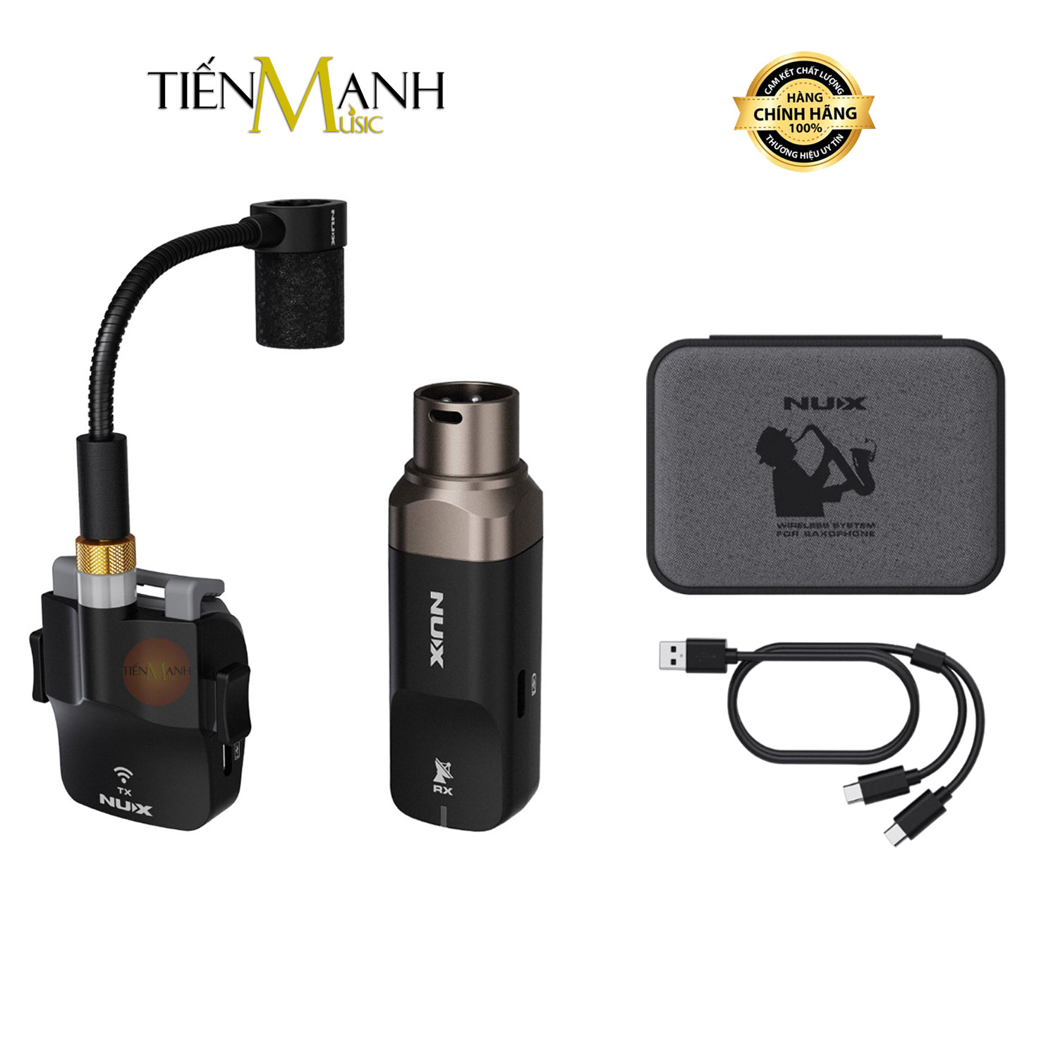 Mic thu phát không dây cho saxophone nux b6 wireless system 2.4ghz micro microphone b-6