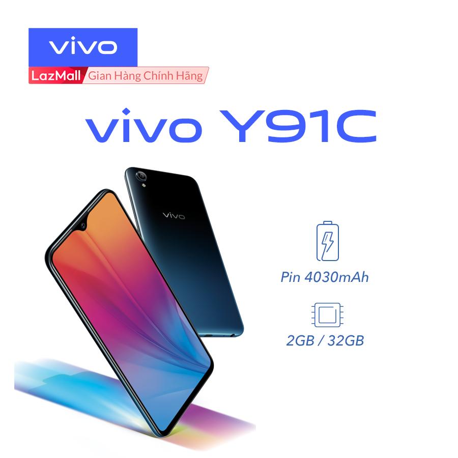 Vivo y91c 2g/32gb đen huyền bí/ đỏ hoàng hôn