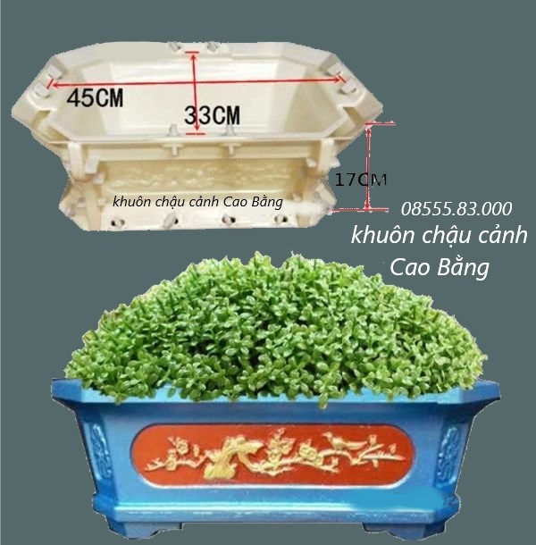 Khuôn đúc chậu cảnh chữ nhật 45