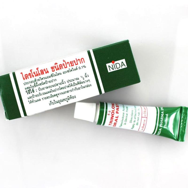 [HCM]Kem Bôi Nhiệt Miệng Trinolone Oral Paste Thái Lan - Kem tri nhiet mieng - Gel bôi lở miệng an toàn hiệu quả cao