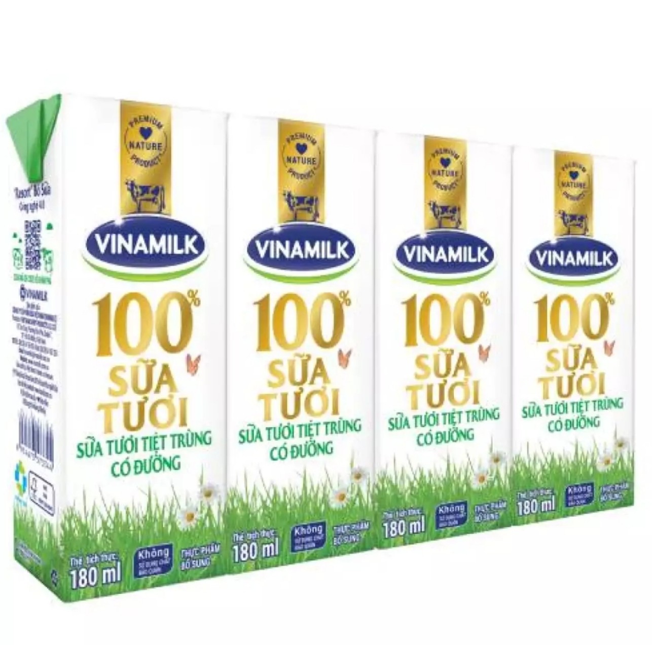 Lốc 4 hộp sữa vinamilk 180ml