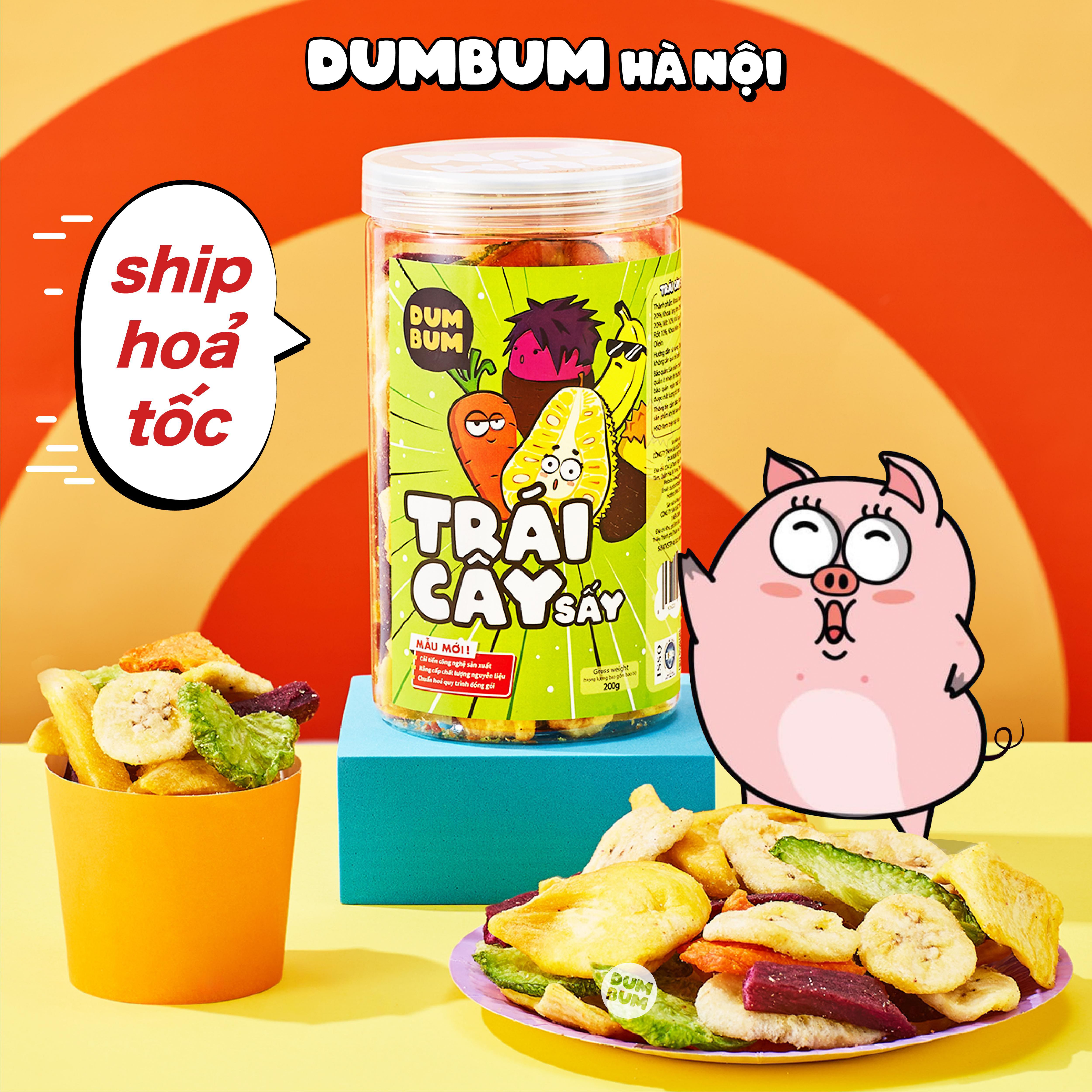 Trái cây thập cẩm sấy 200g DumBum đồ ăn vặt Hà Nội vừa ngon vừa rẻ