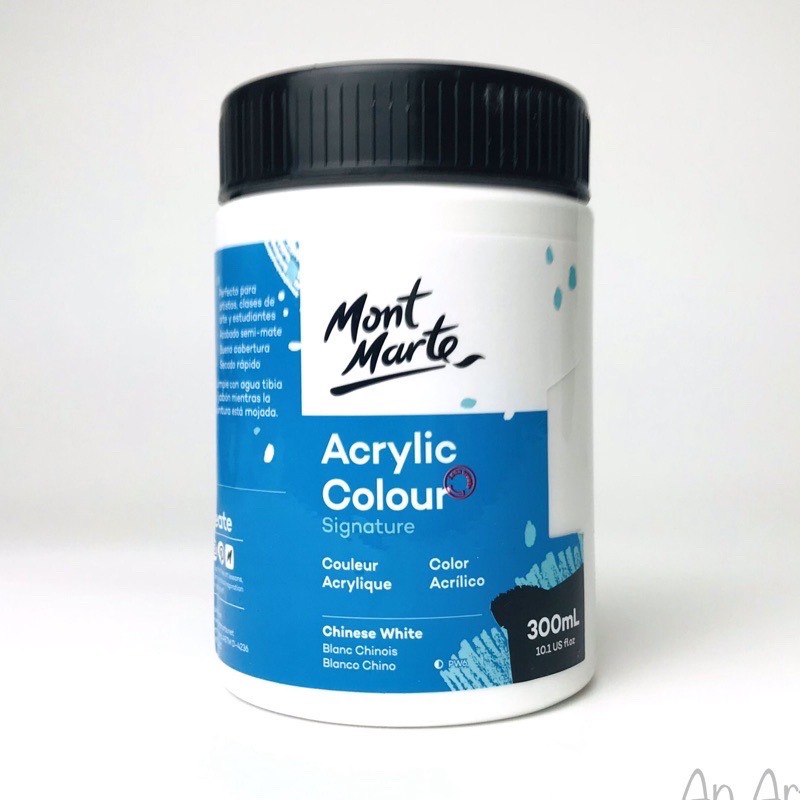 Màu acrylic mont marte đen, trắng 300ml