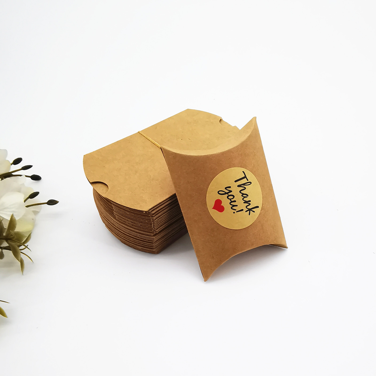 Hộp đựng quà tặng mini thank you giấy kraft phong cách vintage t.craft house