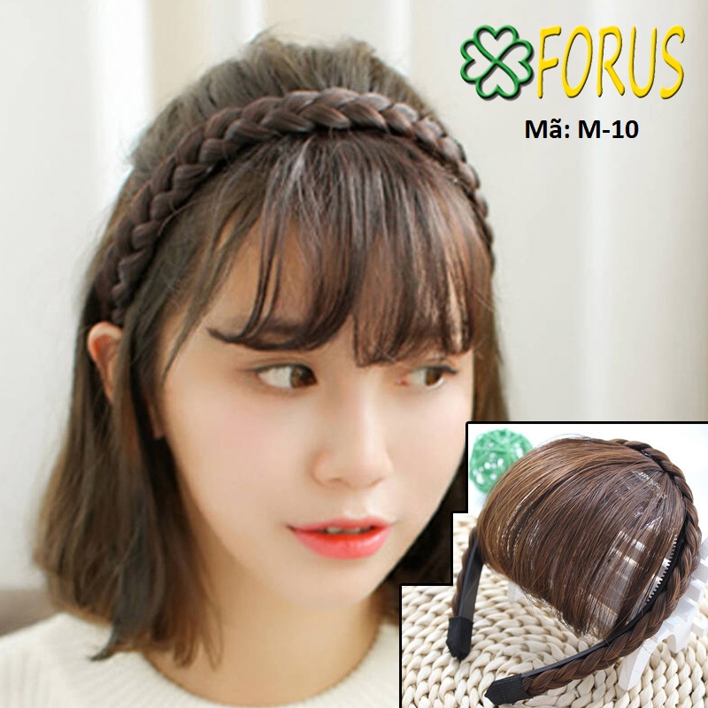 Tóc mái băng đô cài, băng đô tóc mái M10, tóc giả nữ