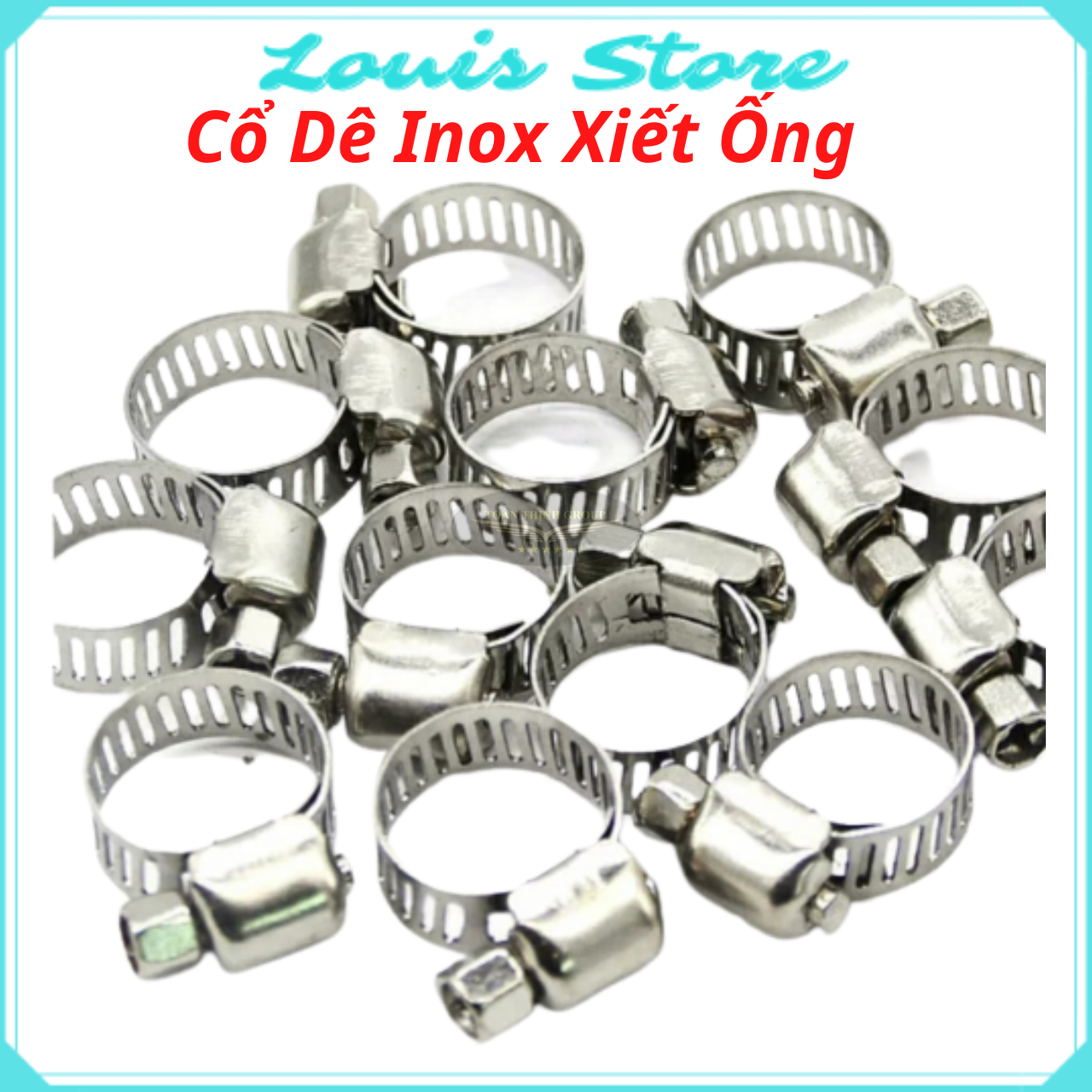Túi đai siết quai nhê inox 100 cái, đai xiét ống các loại inox siết cổ dê cỡ 16mm-25mm