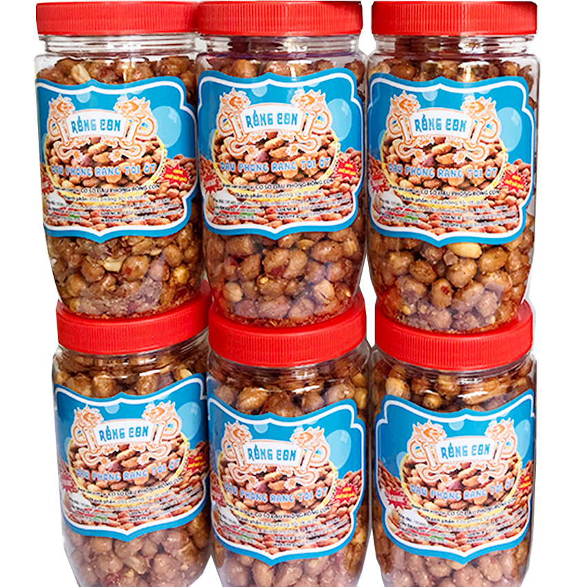 [Buôn Sỉ]10 Hủ Đậu Phộng Rang Tỏi Ớt (Hủ 210Gram) Thương Hiệu Rồng Con - - Đồ ăn vặt, đậu và hạt, đồ ăn chế biến sẵn