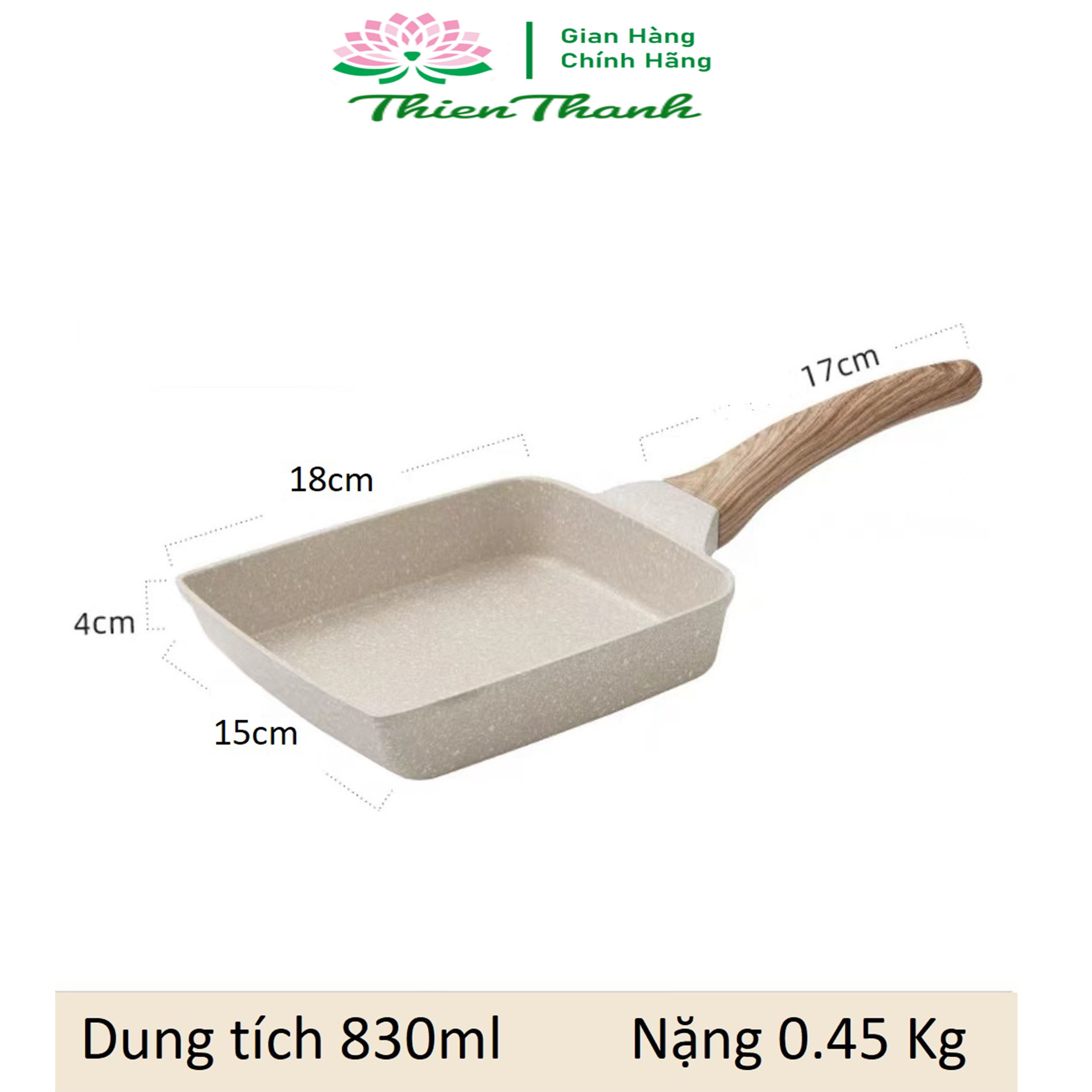 [HCM]Chảo Chống Dính Cao Cấp, Chảo Chiên Trứng Cuộn, Chảo 4 Ngăn , Đáy Từ Dùng Mọi Loại Bếp