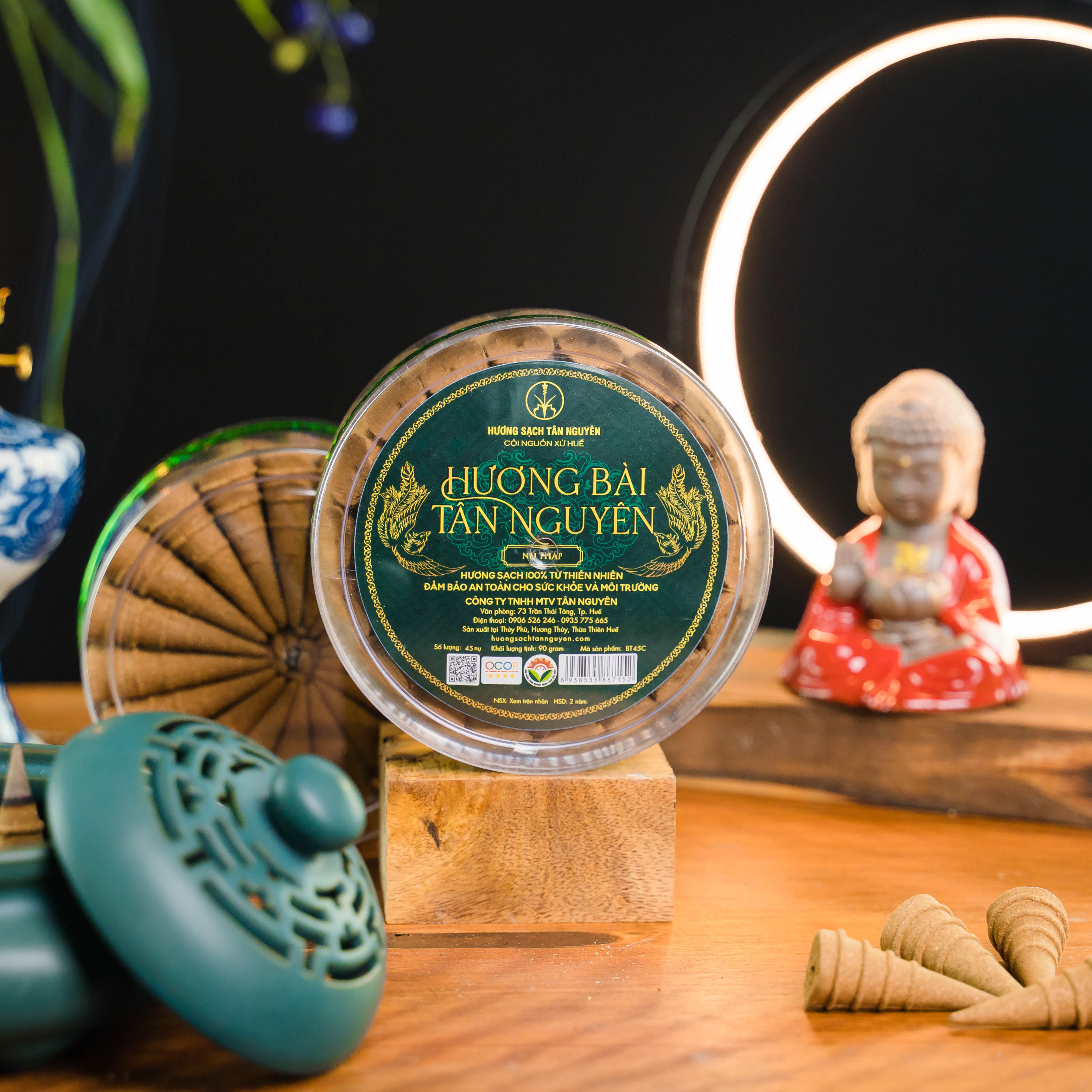 Hương bài Tân Nguyên, nụ hương bài, nụ dùng lư xông 45 viên mùi thơm dễ chịu, xông nhà phong thủy
