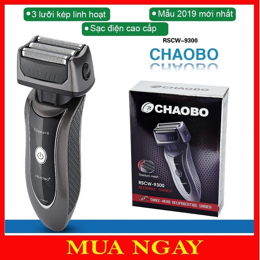 [HCM]Máy Cạo Râu Dao Cạo Râu Lưỡi Dao Cạo 3 Lưỡi CHAOBO RSCW-9300 3 Trong 1 Chính Hãng Đa Năng Hiện Đại Thông Minh Bảo Hành 12 Tháng