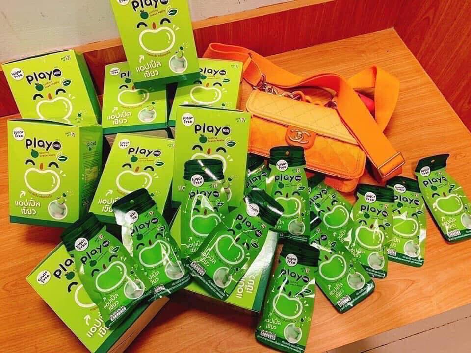 Combo 12 bịch kẹo play táo xanh thái lan