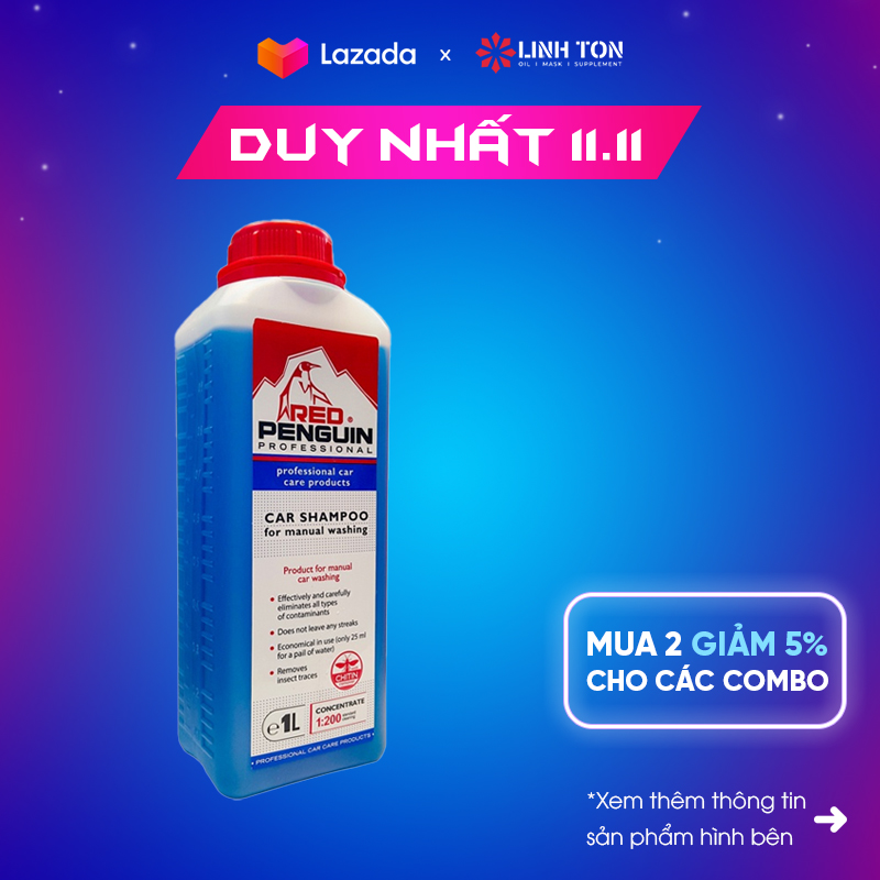 Nước rửa xe xado red penguin for manual car washing 4.8