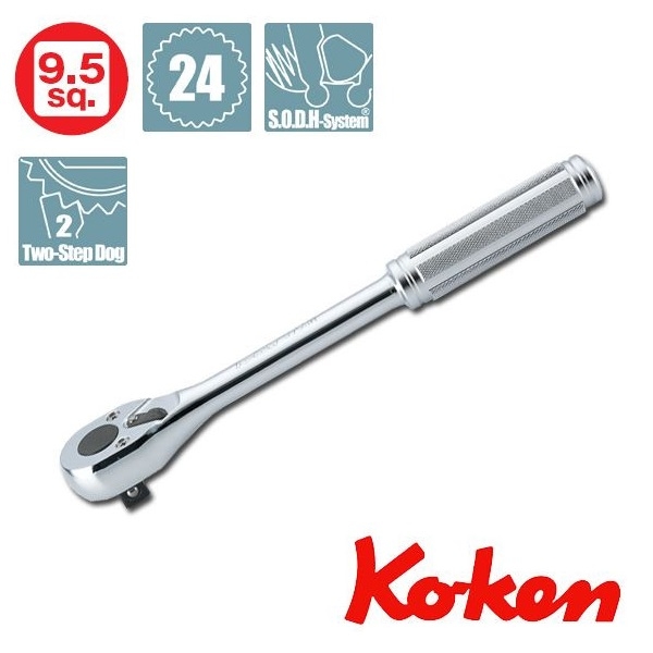 Tay vặn khẩu tự động 3/8 Nhật Koken 3753N dài 20cm - Tay lắc tự động Nhật- Made in Japan