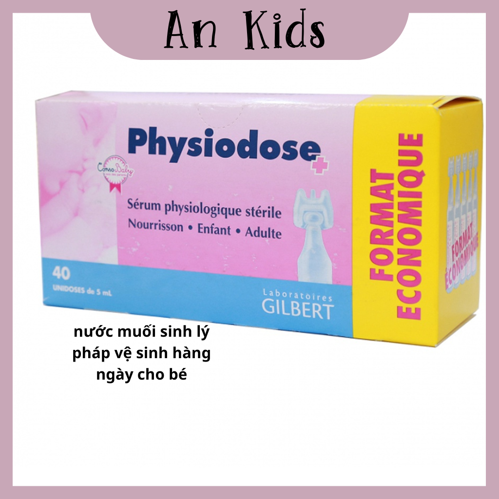 Nước muối sinh lý Physiodose, Gifrer cho trẻ sơ sinh ankids