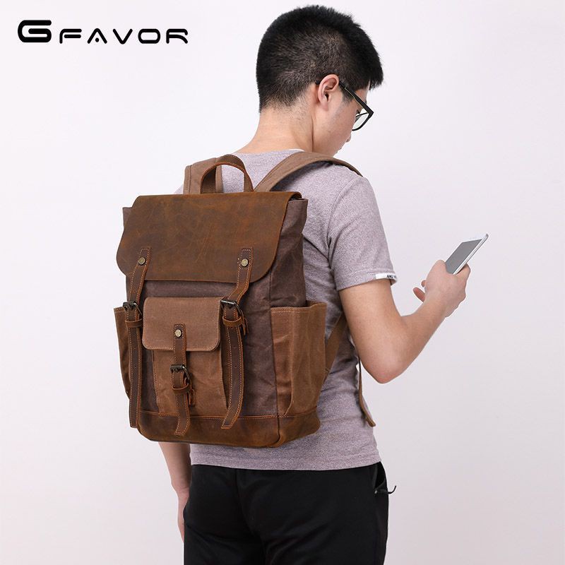 Balo da bò thật ba lô canvas đi phượt cưc chất bl02 - du mục store