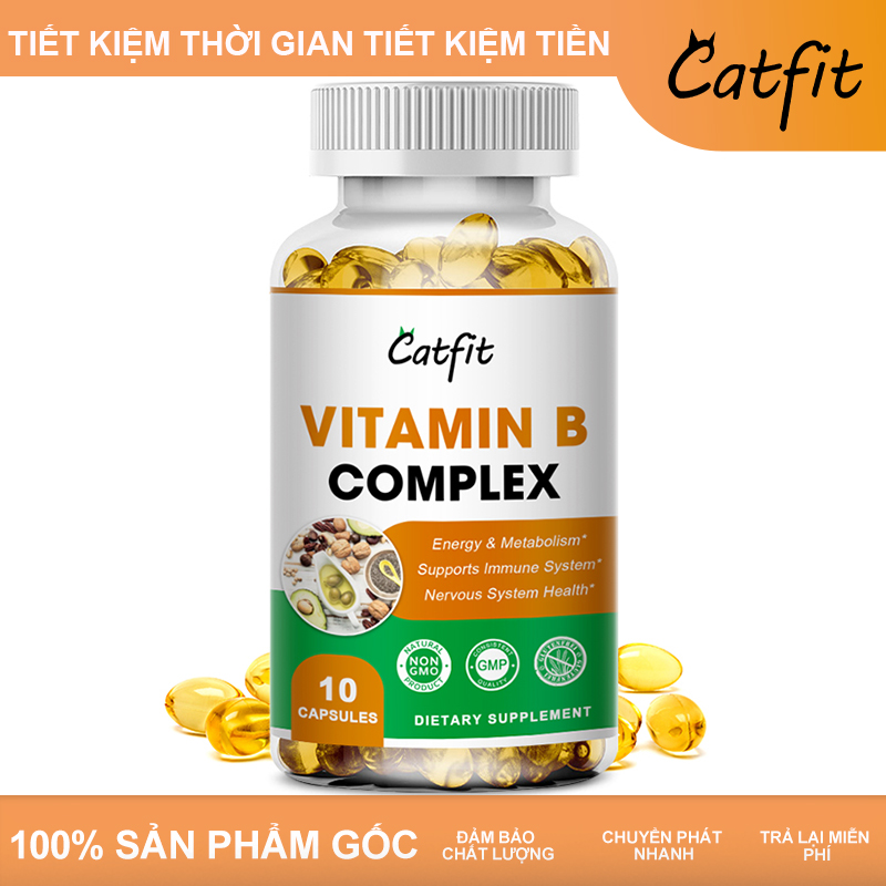 Bổ sung viên nang phức hợp vitamin B bổ sung đa vitamin cải thiện chức năng tim và mô thần kinh làm giảm căng thẳng tăng cường khả năng miễn dịch