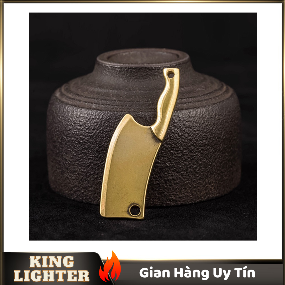 [HCM]Tượng Đồng Phong Thủy Hình Cây Dao Chặt Xương Trang Trí Đem Lại May Mắn Móc Khóa Mặt Dây Chuyền (Kích Thước: 4.5cm x 1.6cm)